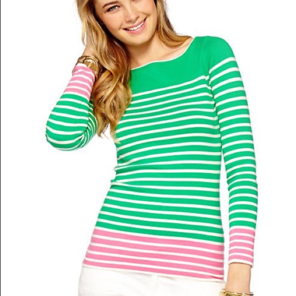 Lilly Pulitzer Stripe Maria Boatneck Sweater